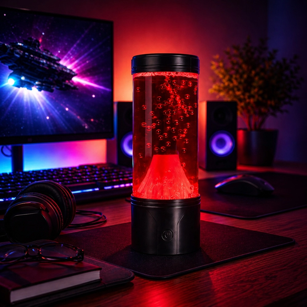 Lavalamp Vulcano zwart Brilliant 4004353477423