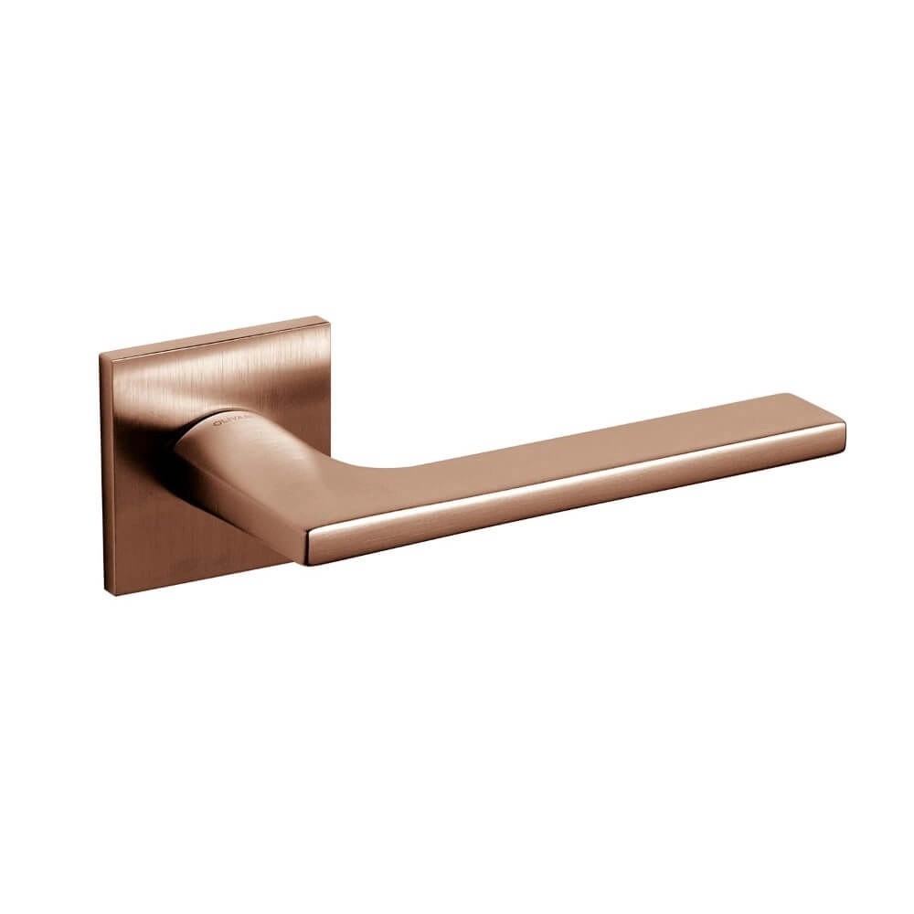 Design deurklink Lotus Q mat koper
