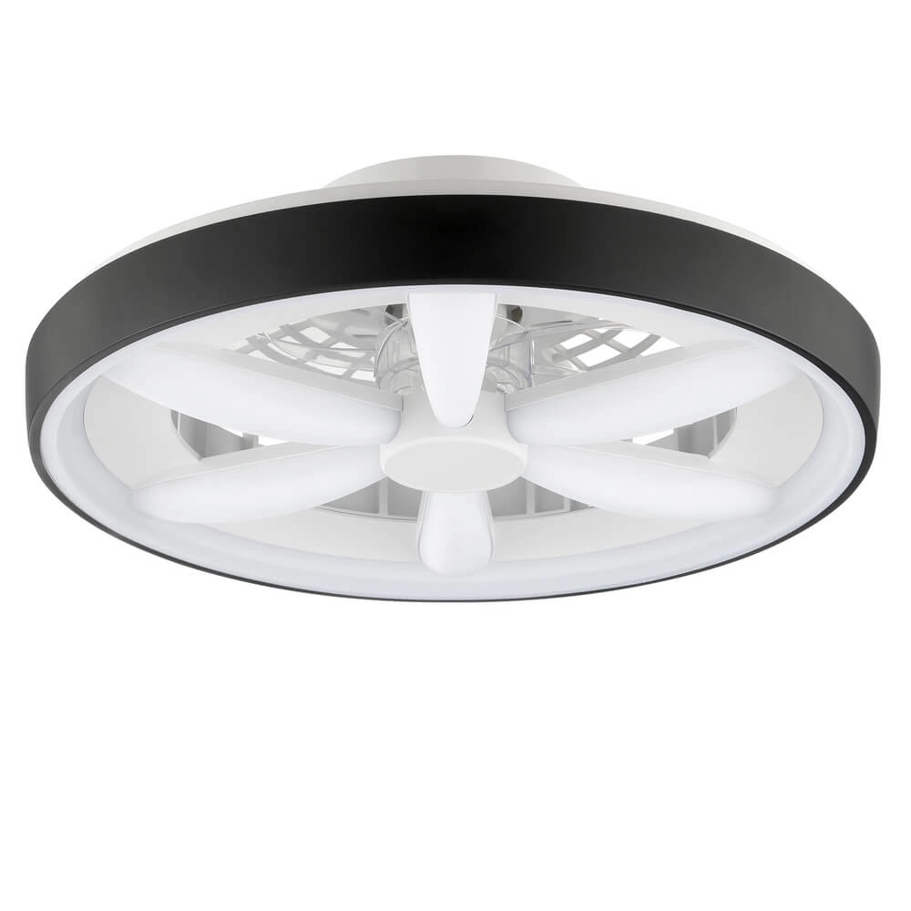 Zwarte plafondventilator Gaiano met RGB lamp Brilliant 4004353455711