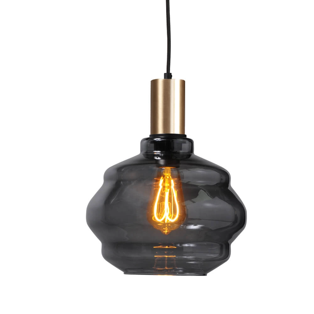 3-lichts hanglamp - goud - Porto met verschillende glazen Masterlight 8718121270111