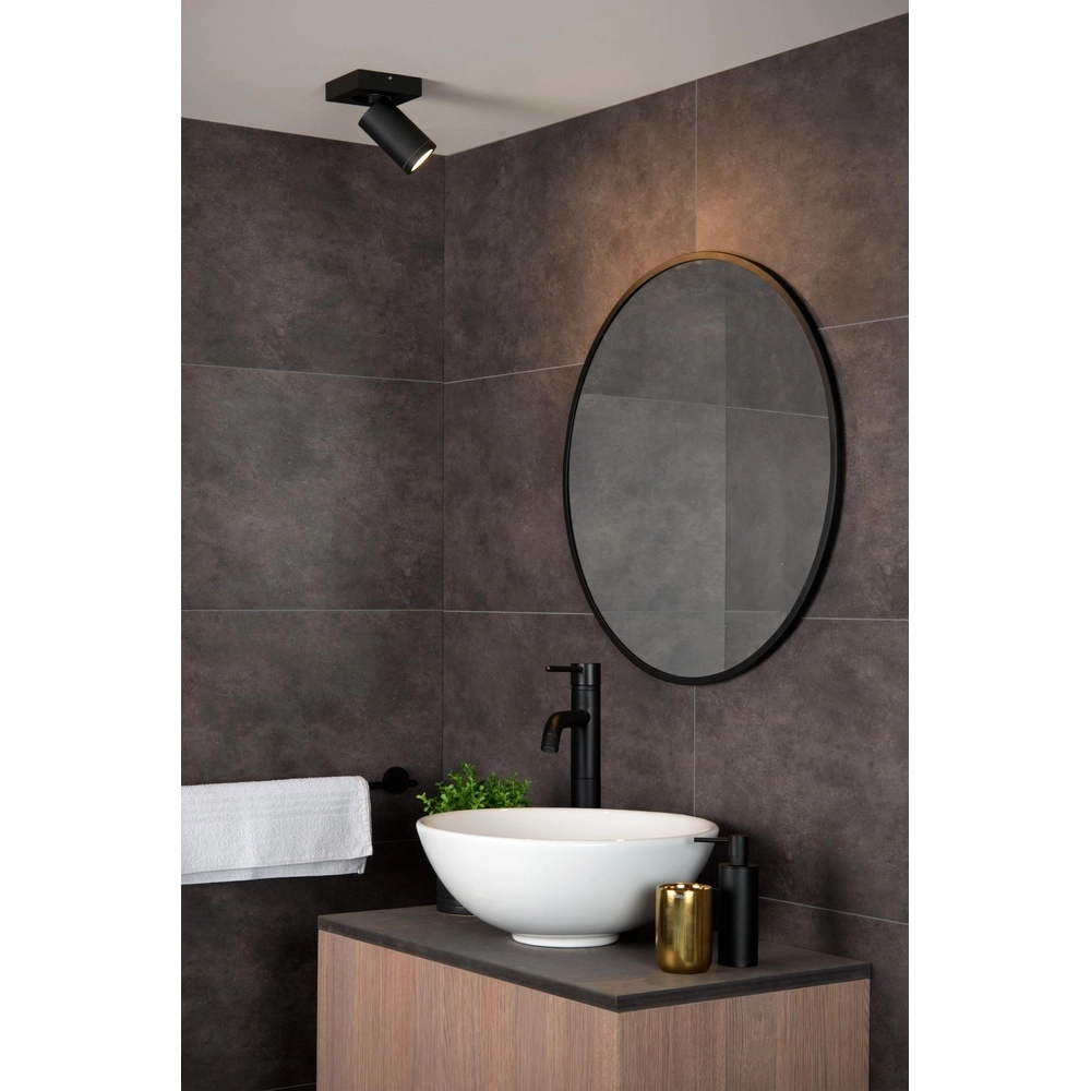 Plafondspot Taylor IP44 enkel zwart Lucide 5411212092618