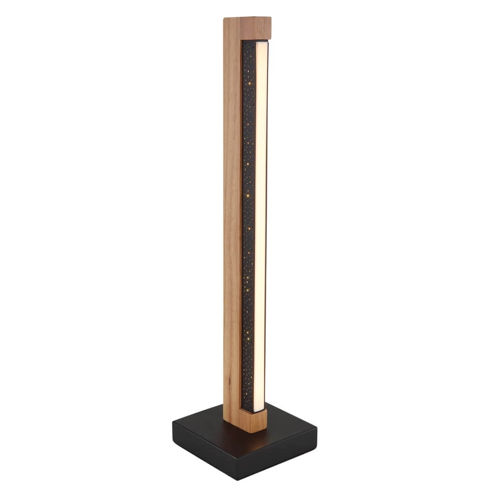 Design tafellamp Starla zwart met hout 48cm