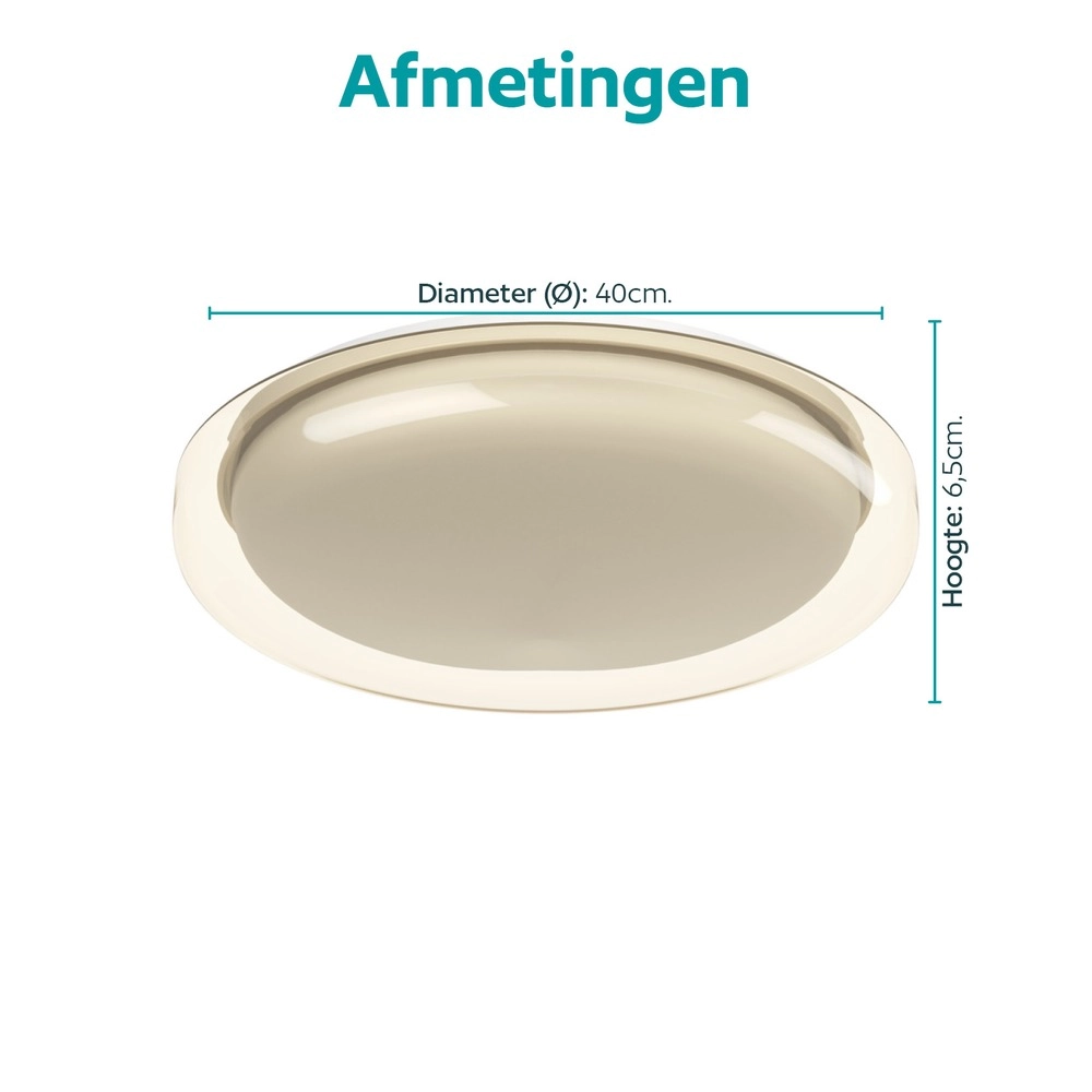 Design plafondlamp Conistarino wit met bruin Ø 40cm