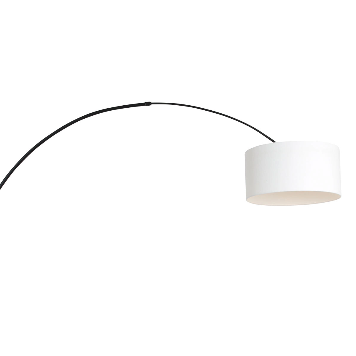 Wand Booglamp Sparkled zwart met witte kap Steinhauer 8712746146080