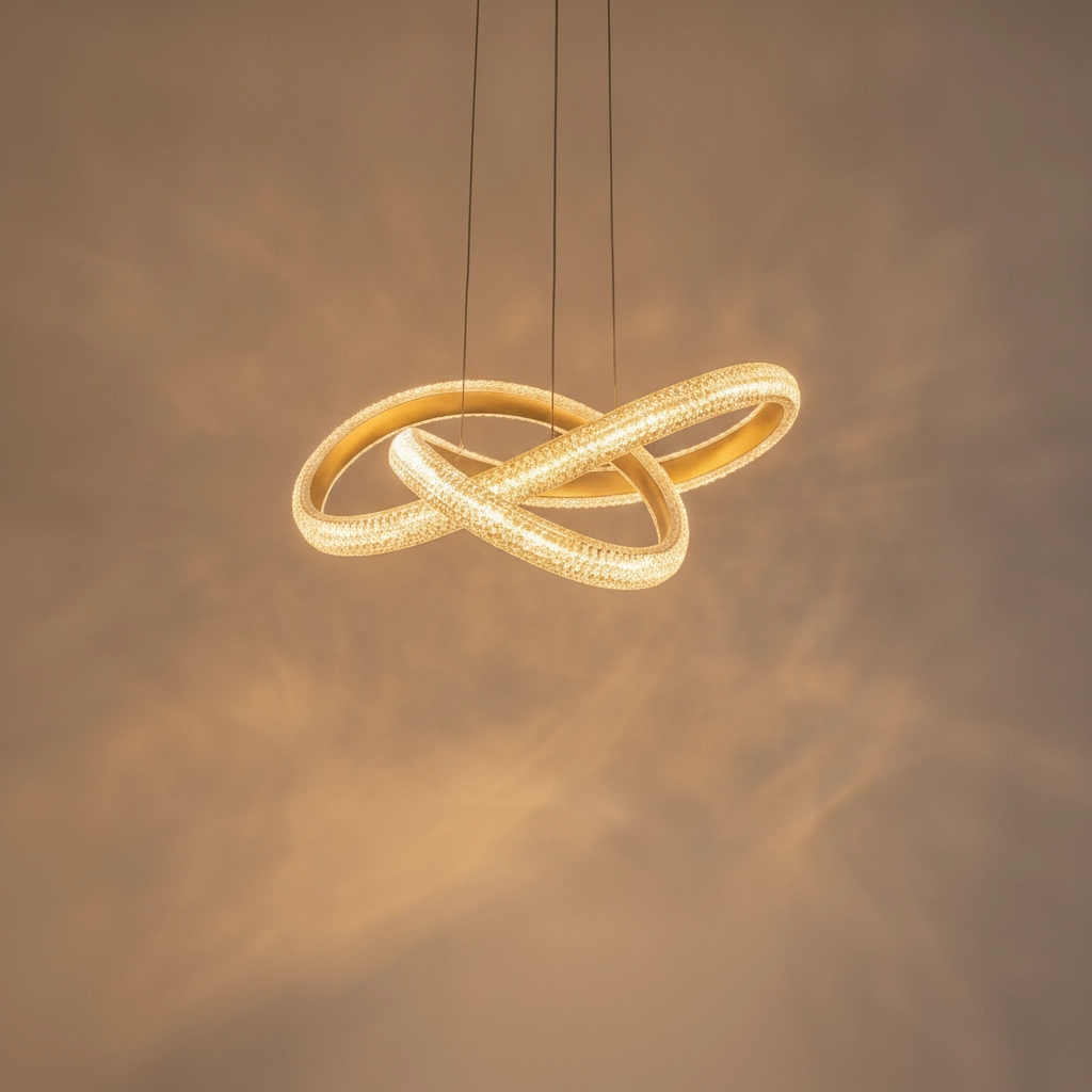 Hanglamp Medora krul goud 52,5cm