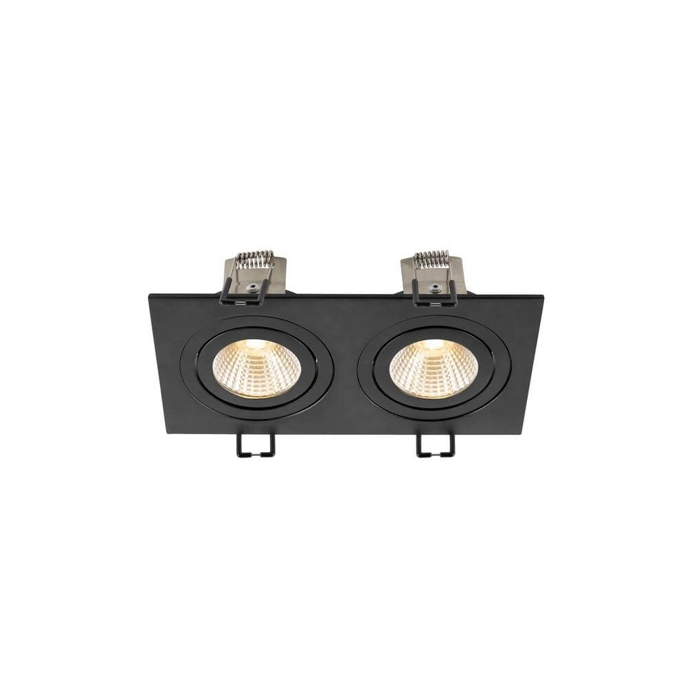 Zwarte inbouwspot New Tria 155 2x Led 2700K SLV 4024163297073