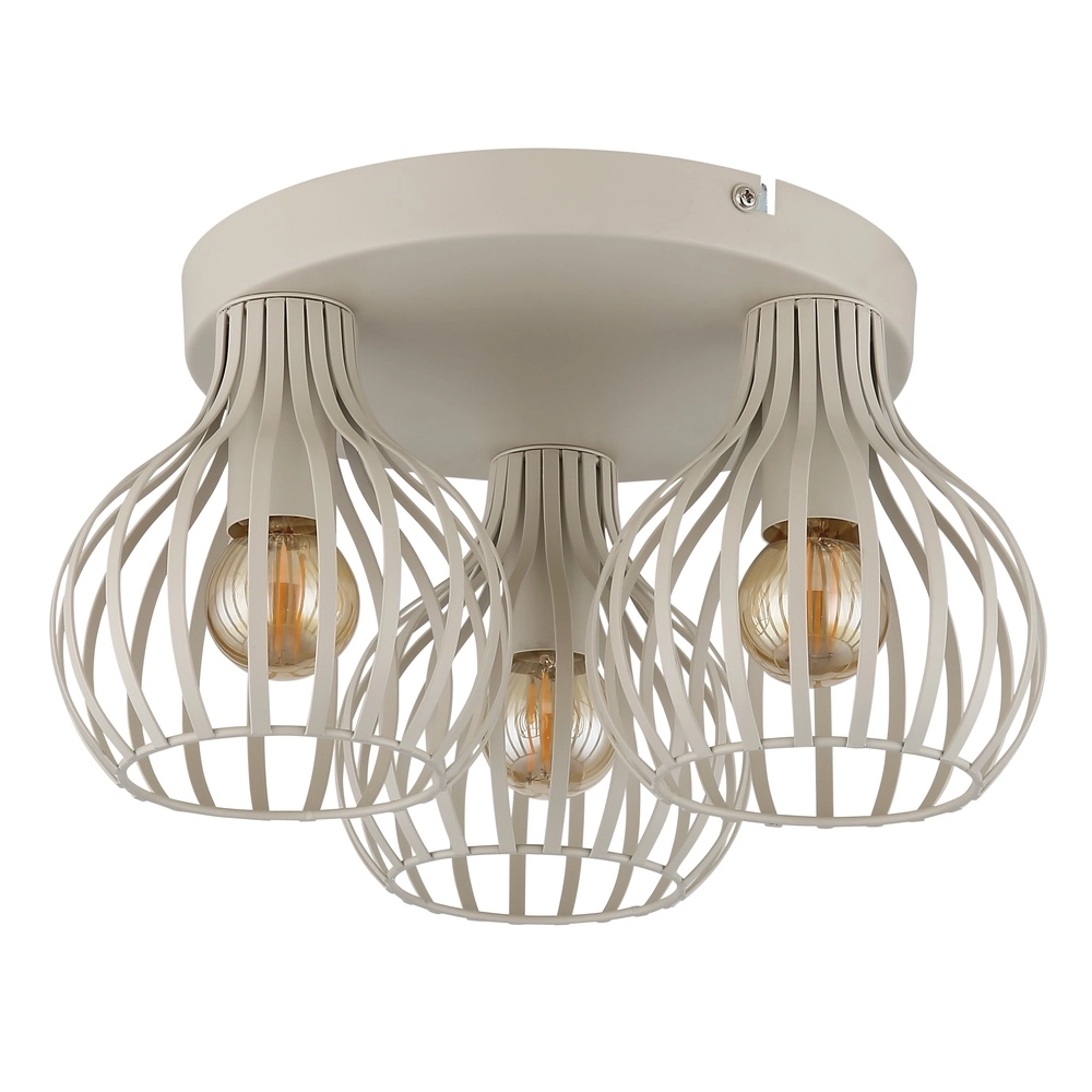 Plafondlamp 3-lichts Mateo zand bruin Globo 9007371575244