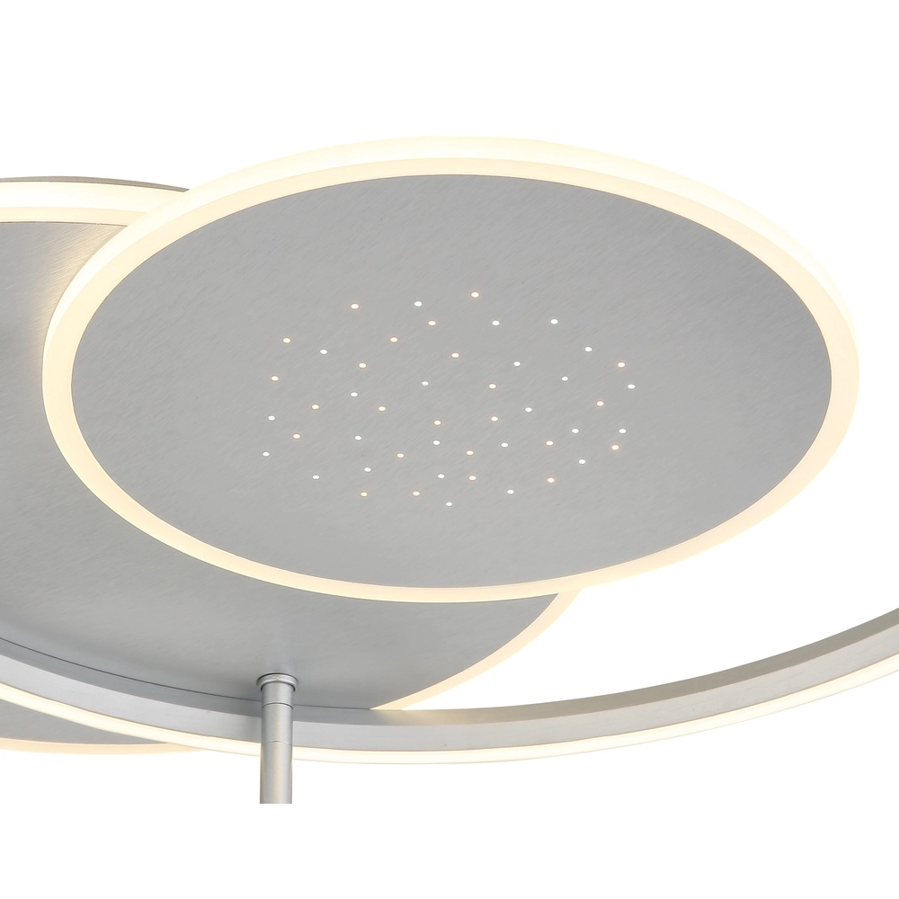 Moderne plafondlamp Johnson zilvergrijs 80,7cm Globo 9007371583553