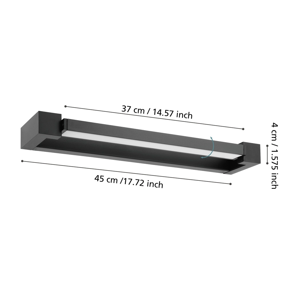 Wandlamp Gemiliana zwart Eglo 9008420564646