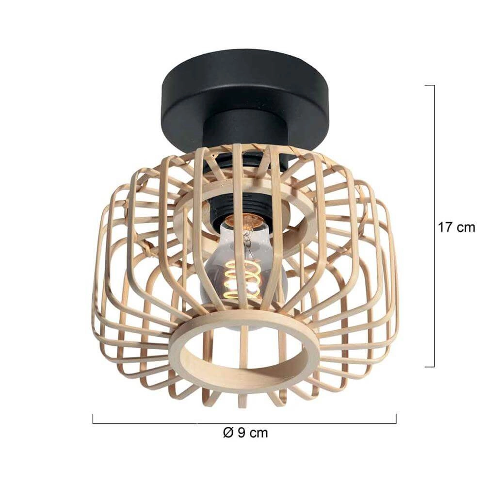 Bamboe plafondlamp Bloeba Ø 20cm Steinhauer 8712746176797