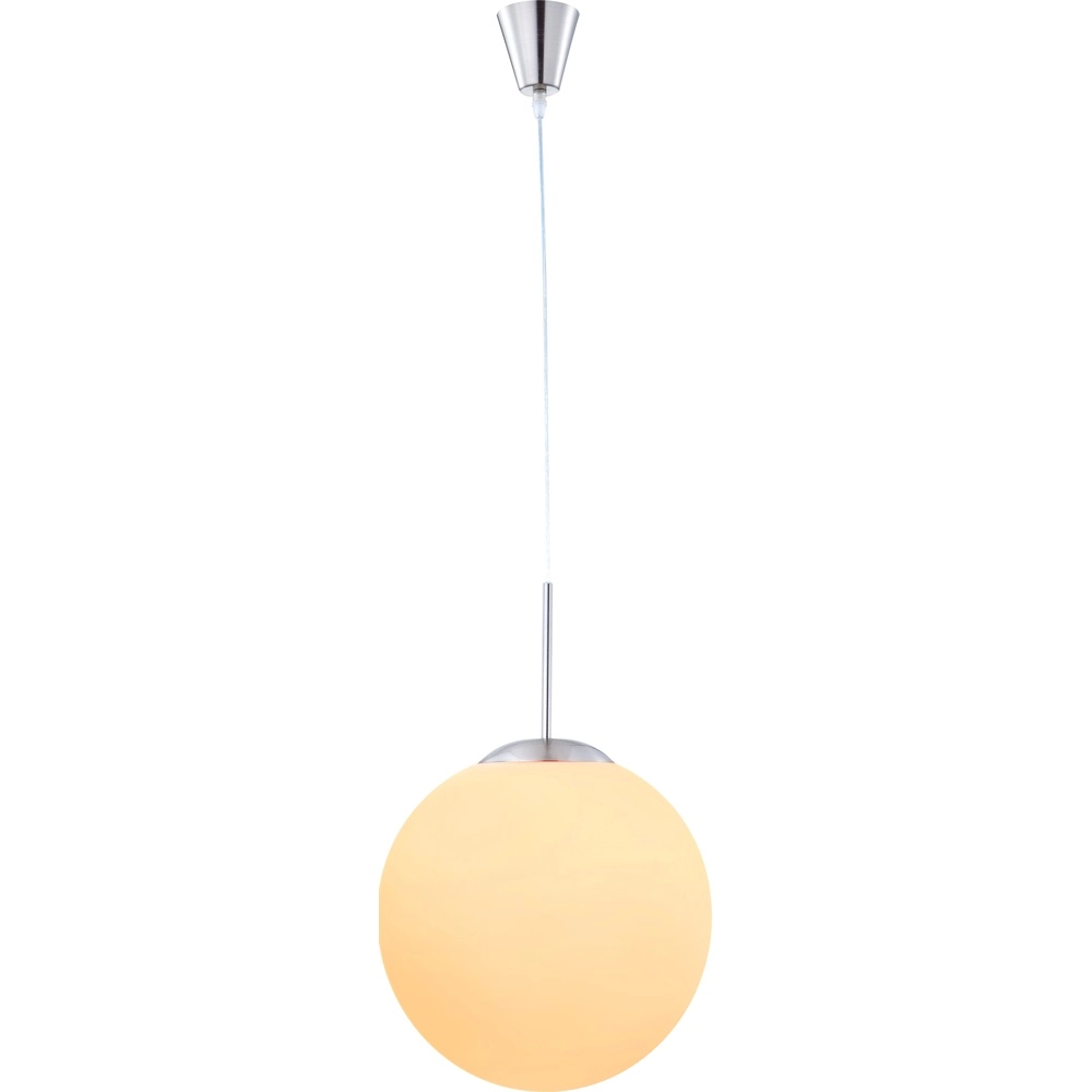 Design hanglamp Balla nikkel met wit Ø 25cm