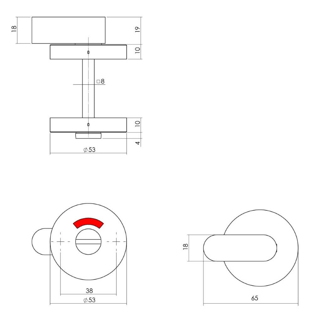 WC-sluiting Tira comfortknop zwart Intersteel 8714186484425