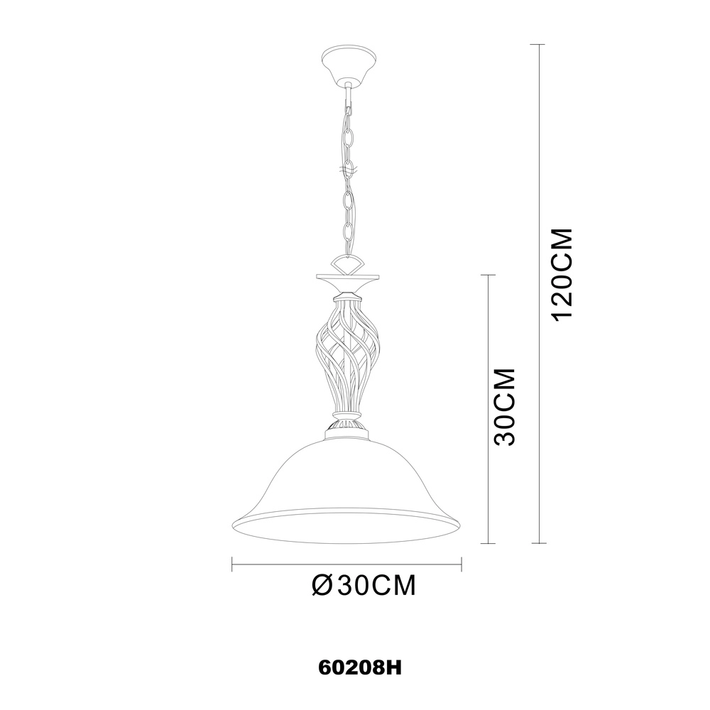 Klassieke hanglamp Odin enkel Globo 9007371300693