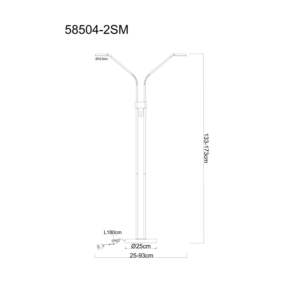 Leeslamp dubbel Silvio goud Globo 9007371589364