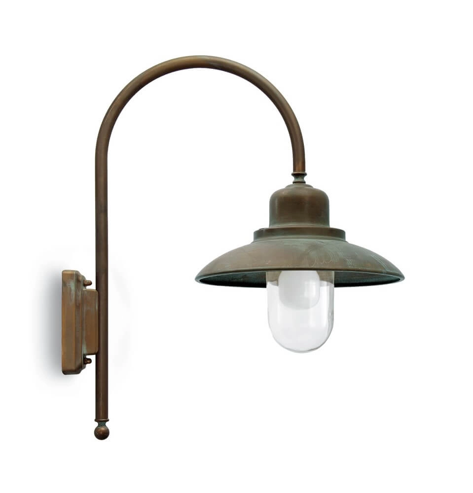 Landelijke wandlamp Patio verouderd messing
