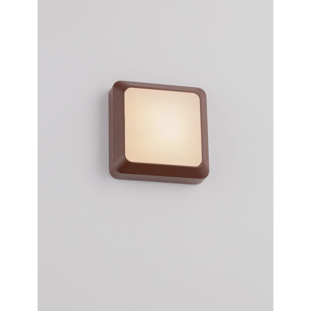 Vierkante wandlamp Appia roestbruin Lyora 5212017449597