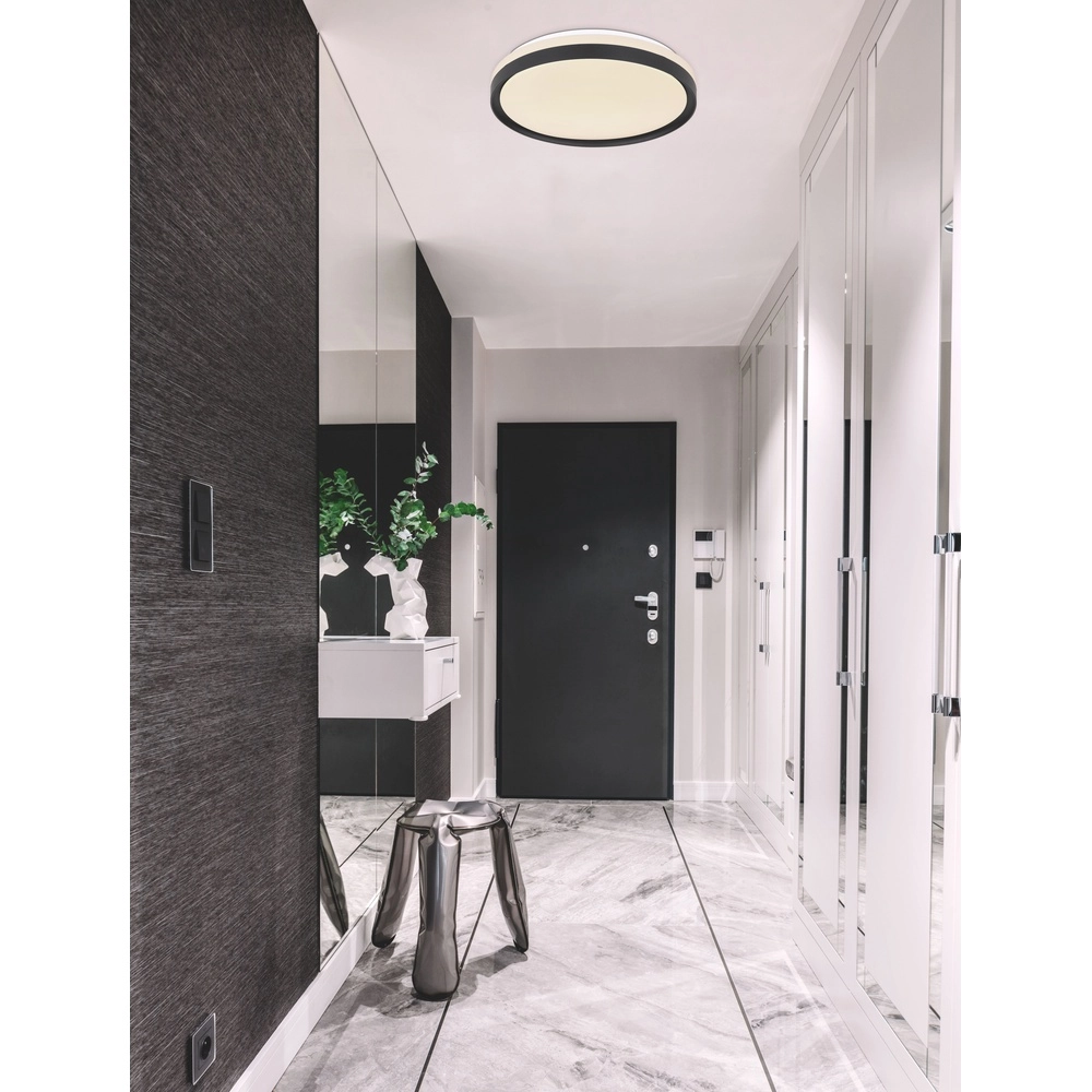 Plafonniere Sonny zwart met wit Ø 39cm Globo 9007371424832