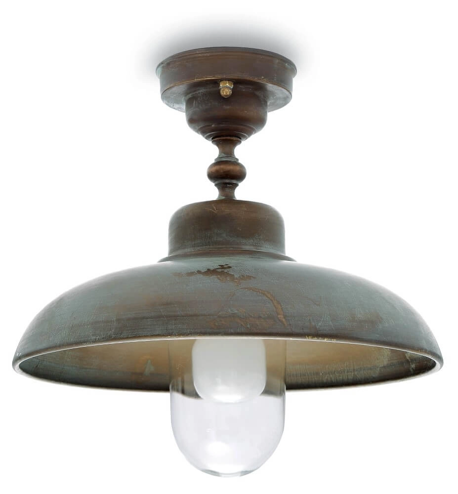 Landelijke hanglamp Samoa S - verouderd messing