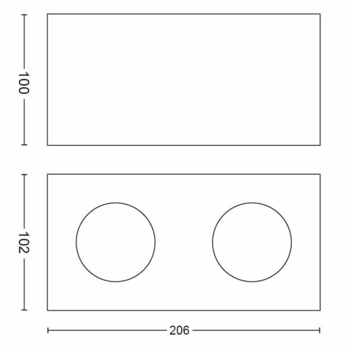 lamp Box 2-lichts wit Philips 8718696164525