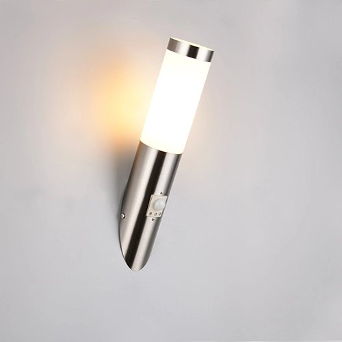 Nikkel wandlamp Trioto met sensor