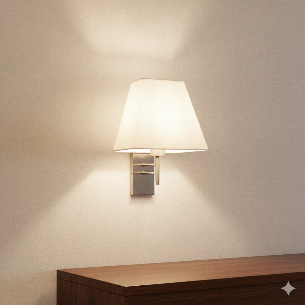 Wandlamp Logan wit met chroom