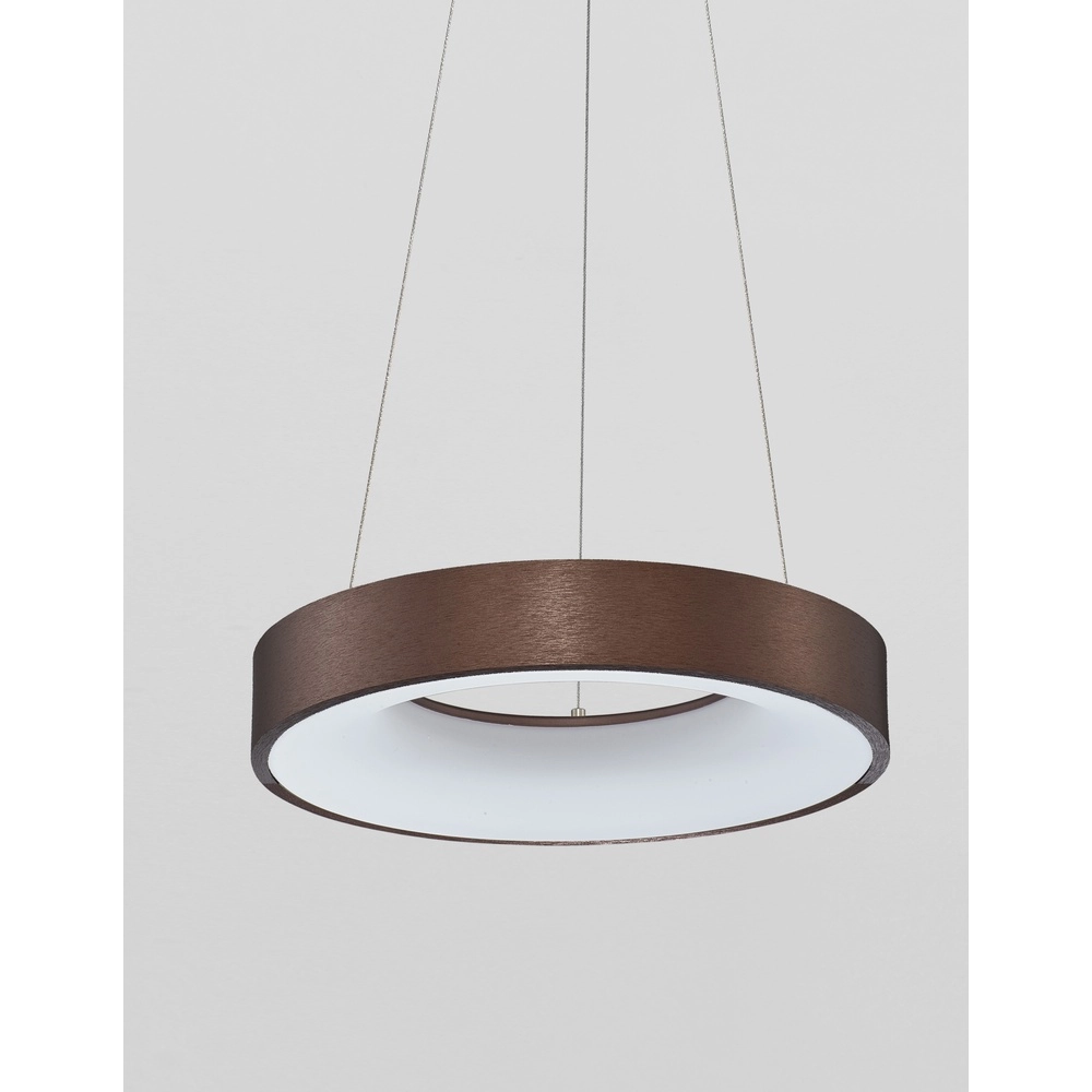 Hanglamp Rando Thin koffie bruin Ø 38cm Lyora 5212017420176
