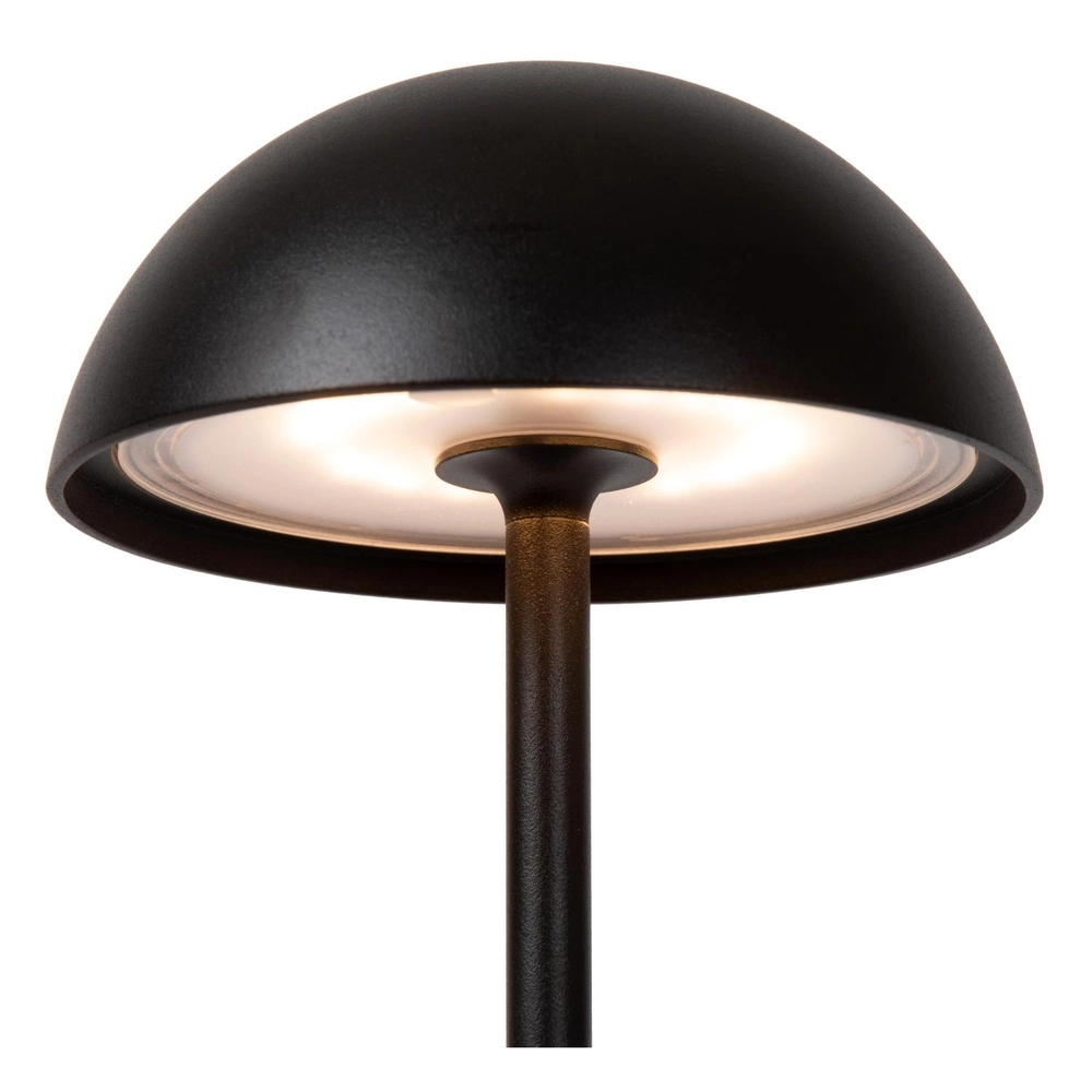 Oplaadbare tafellamp Joy IP54 zwart Lucide 5411212151940