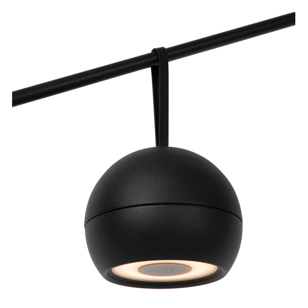 Oplaadbare wandlamp Lunex zwart magnetisch Lucide 5411212272409