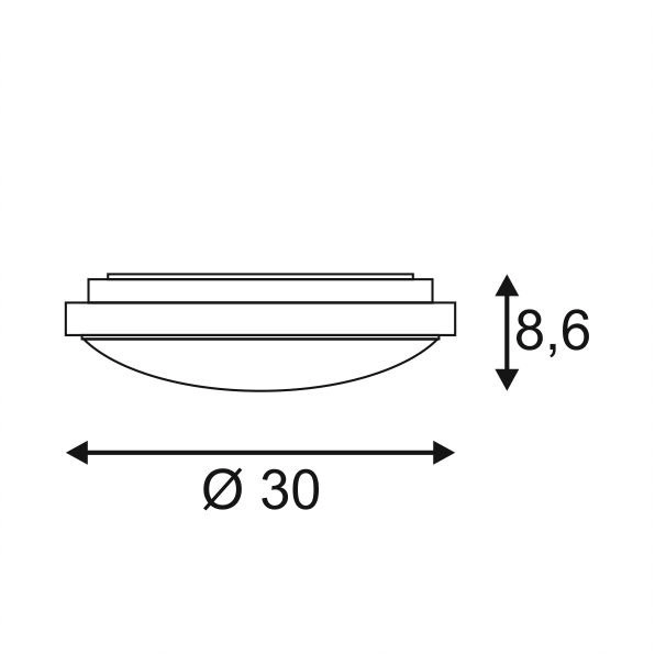 Led plafondlamp Marona 30cm - 3000K metaalgrijs SLV 4024163170727