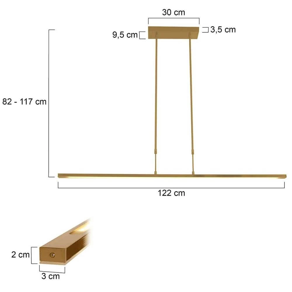 Design hanglamp Zelena LED 122cm goud Steinhauer 8712746177565