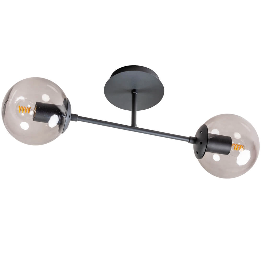 Glazen plafondlamp Davina 2-lichts