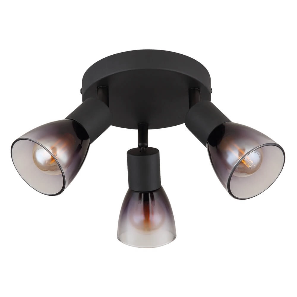 Zwarte plafondlamp Satella 3-lichts Globo 9007371452927