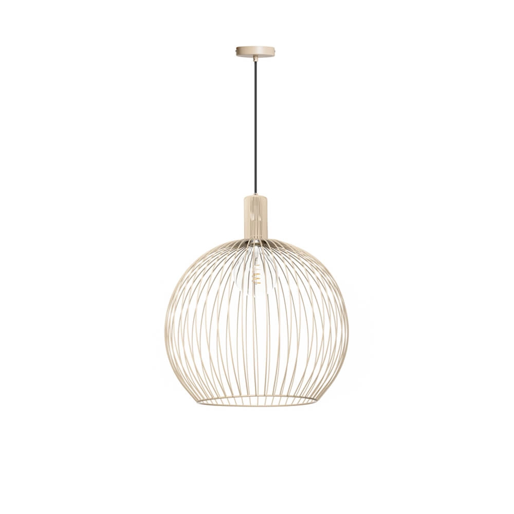 Zandkleurige hanglamp Wire Sand Ø 50cm