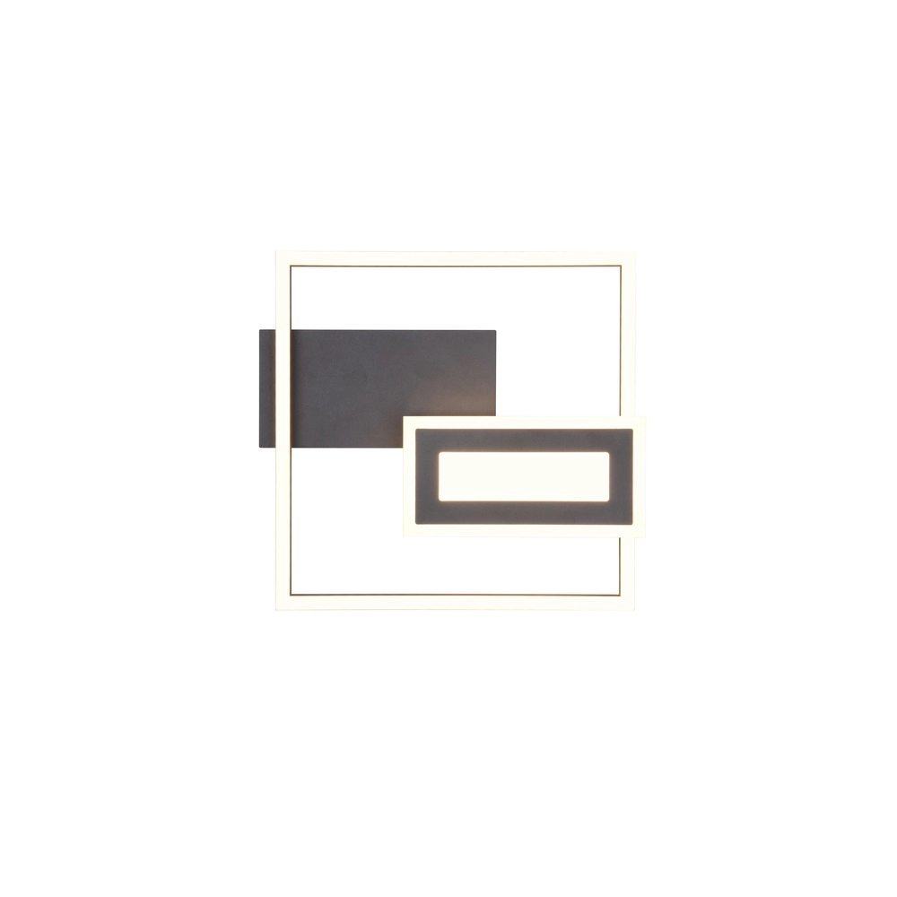 Vierkante plafondlamp Spiro zwart 30cm Trio 4017807612424