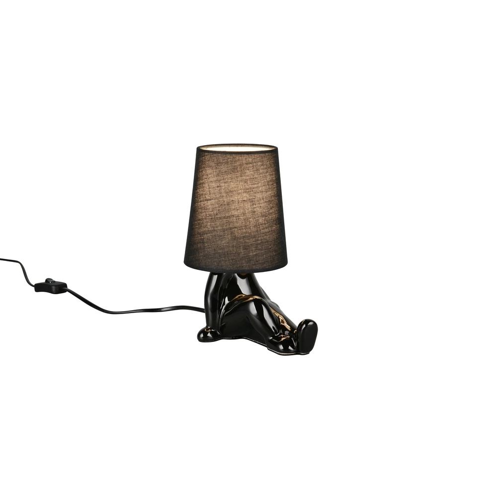 Tafellampje Huma zwart Trio 4017807682533