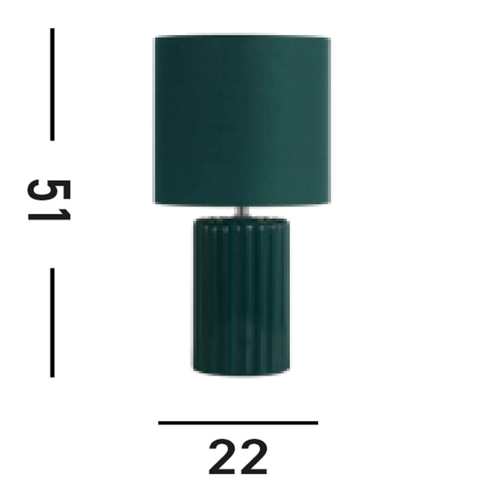Groene tafellamp Groove keramisch Searchlight 5053423274058