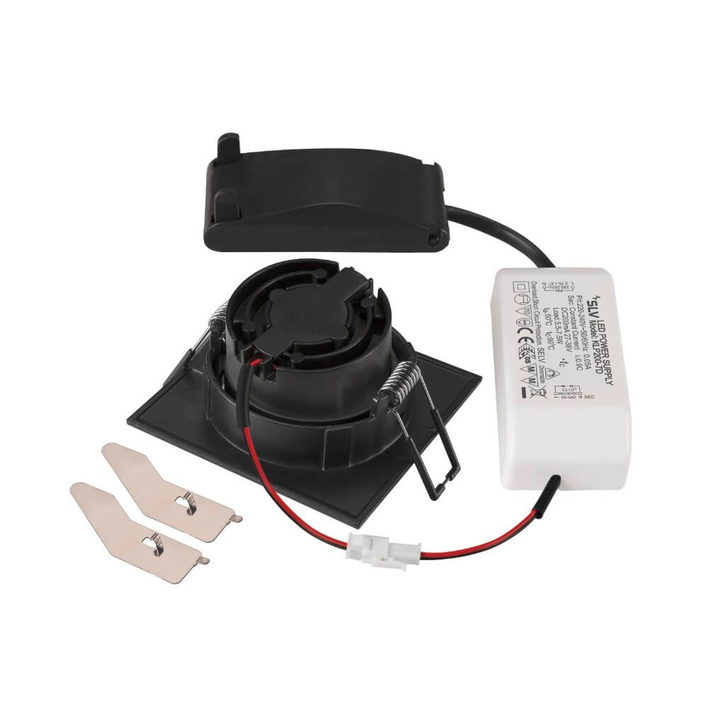 Vierkante led spot New Tria 68 zwart - 3000K - 750lm - 60g SLV 4024163277679