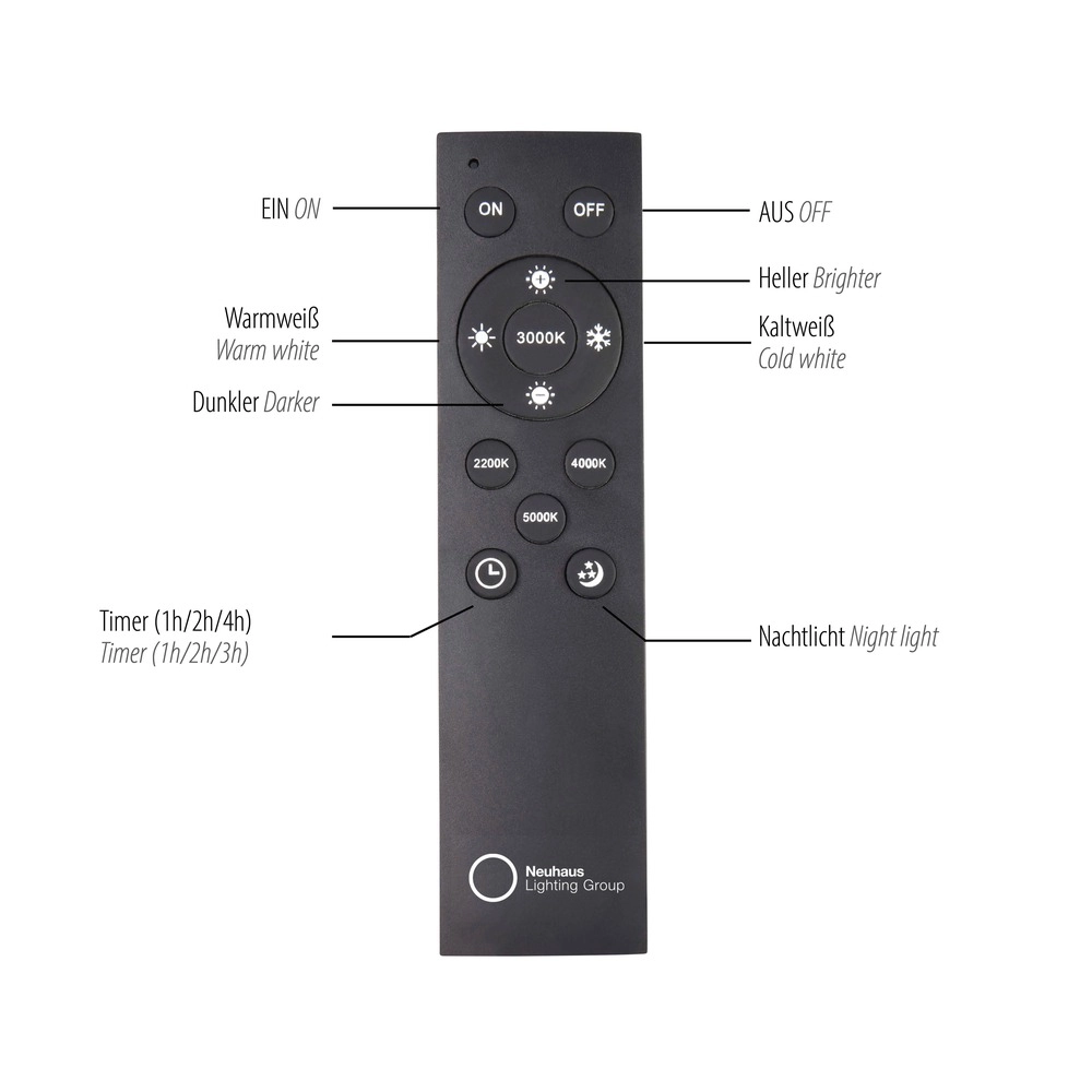 Led hanglamp Pure Infinity met smoke glas - Ø 18cm Paul Neuhaus 4012248399033
