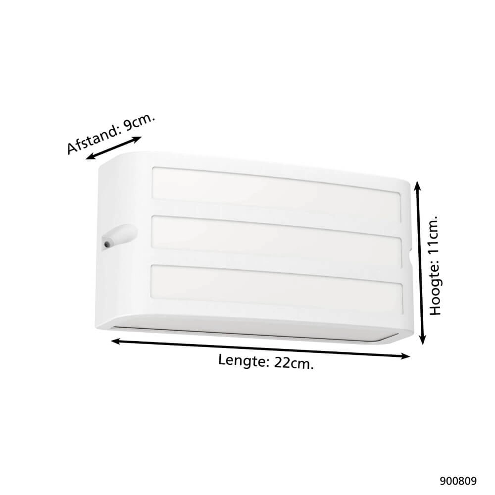 Moderne buitenlamp Camarda wit - met led Eglo 9008606261918