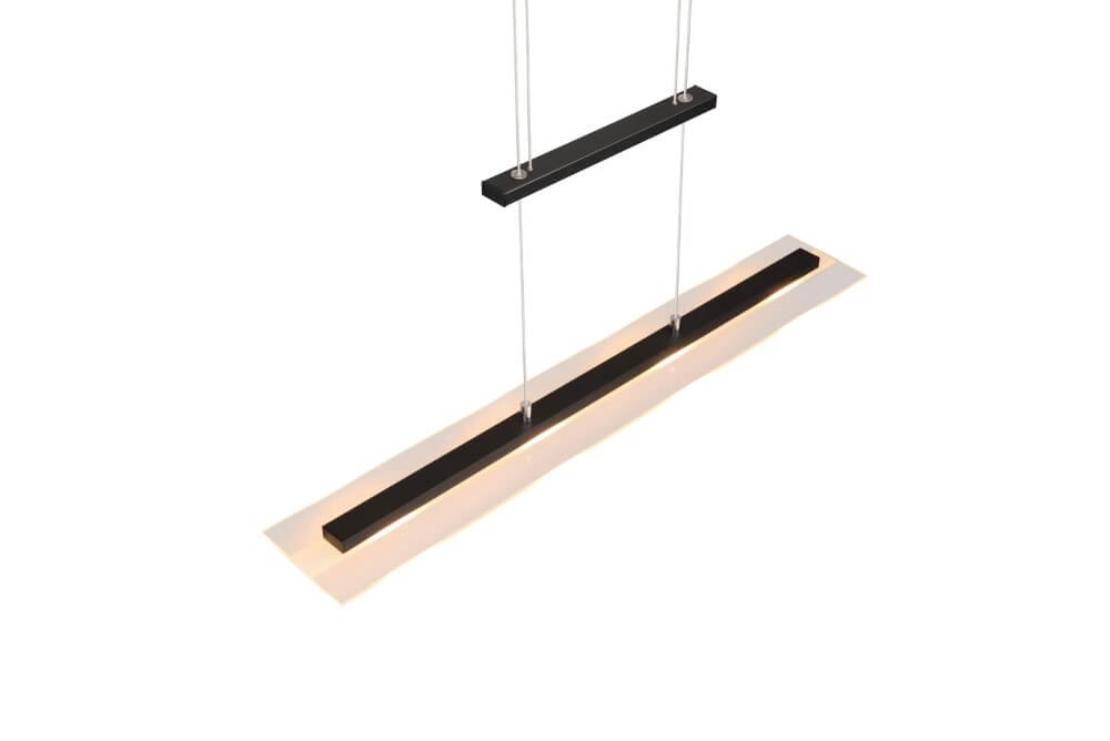 Glazen hanglamp Milos zwart Trio 4017807588286