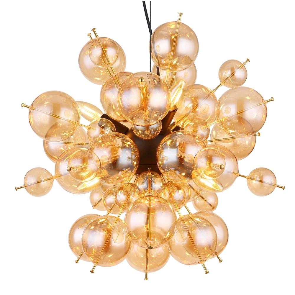 Unieke hanglamp Udo amber glas Ø 55cm Globo 9007371446643