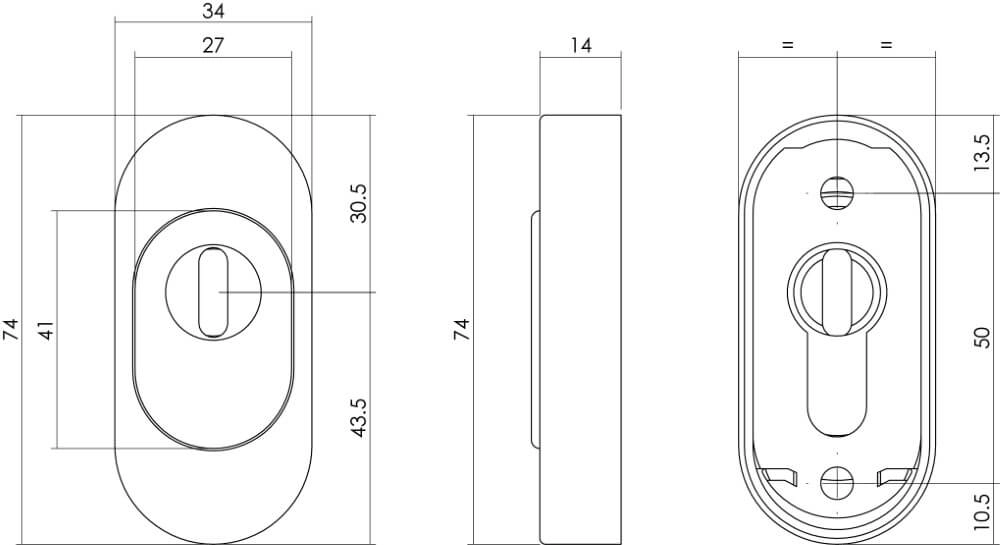 Veiligheidsrozet Salus schuif kerntrekbeveiliging RVS Intersteel 8714186445945