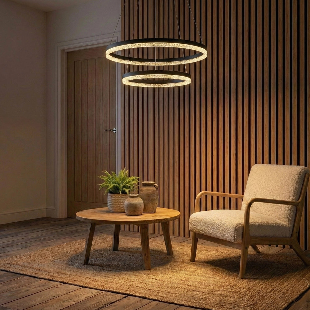 Hanglamp Adria zwart Ø 60cm double