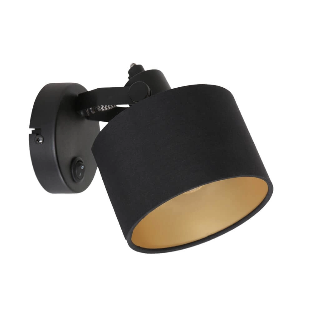 Zwart wandlampje Ornoir
