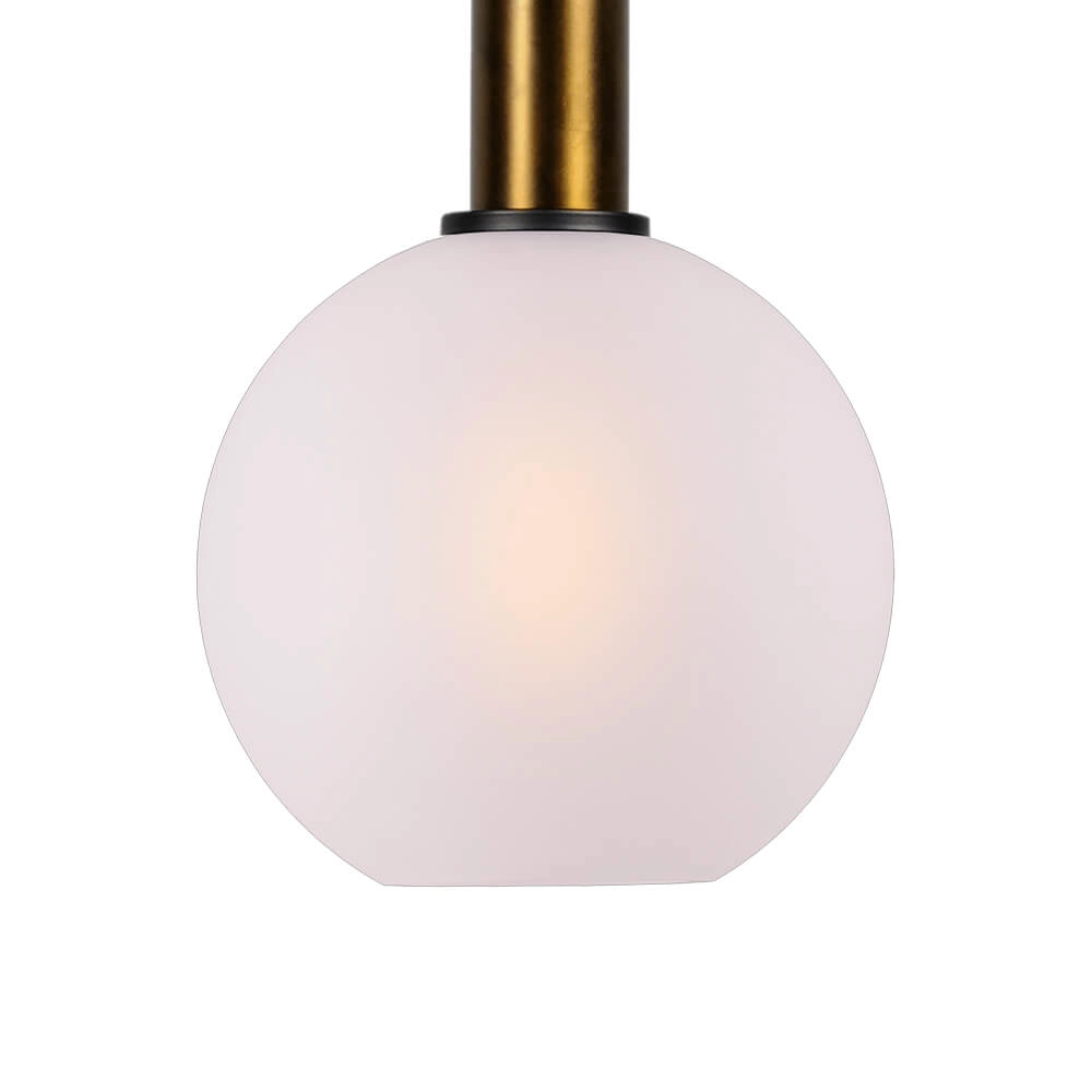 Hanglamp Ø 20cm Bella 2 Antiek messing met mat wit glas Masterlight 8718121334127