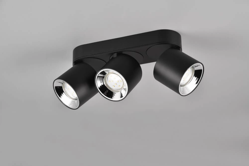 Plafondlamp Guayana 3-lichts zwart Trio 4017807573992