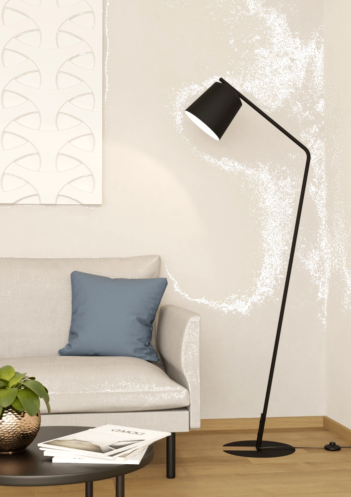 Zwarte staande lamp Oneda Eglo 9008606243723