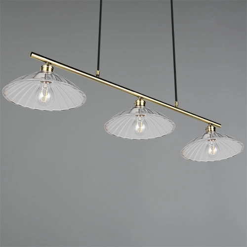 Klassieke hanglamp Eluna 3-lichts oud messing Trio 4017807682526