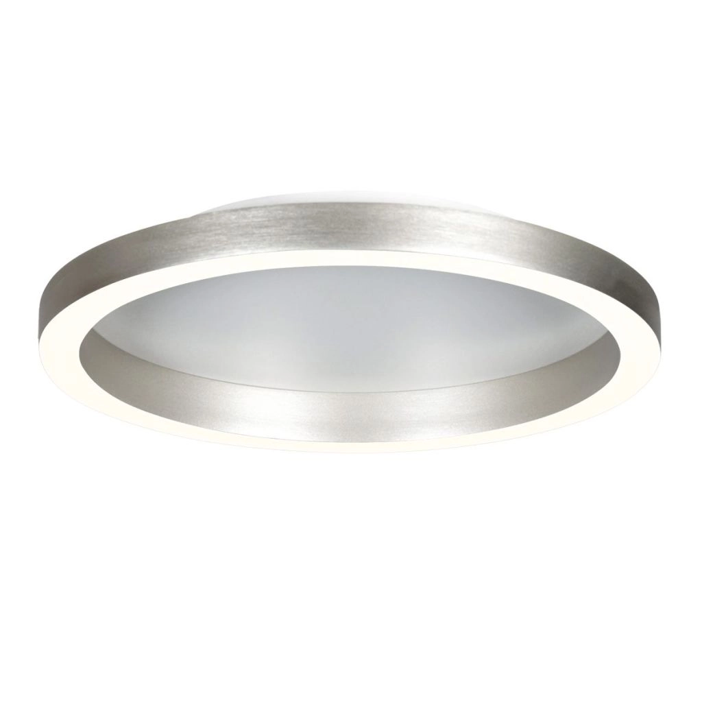 Design plafondlamp Ringlux geborsteld metaal Ø 40cm