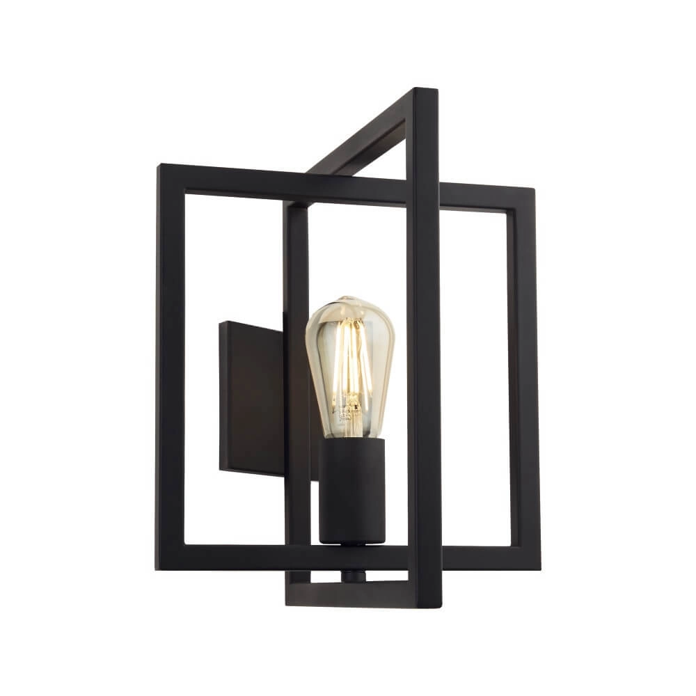 Zwarte wandlamp Plaza
